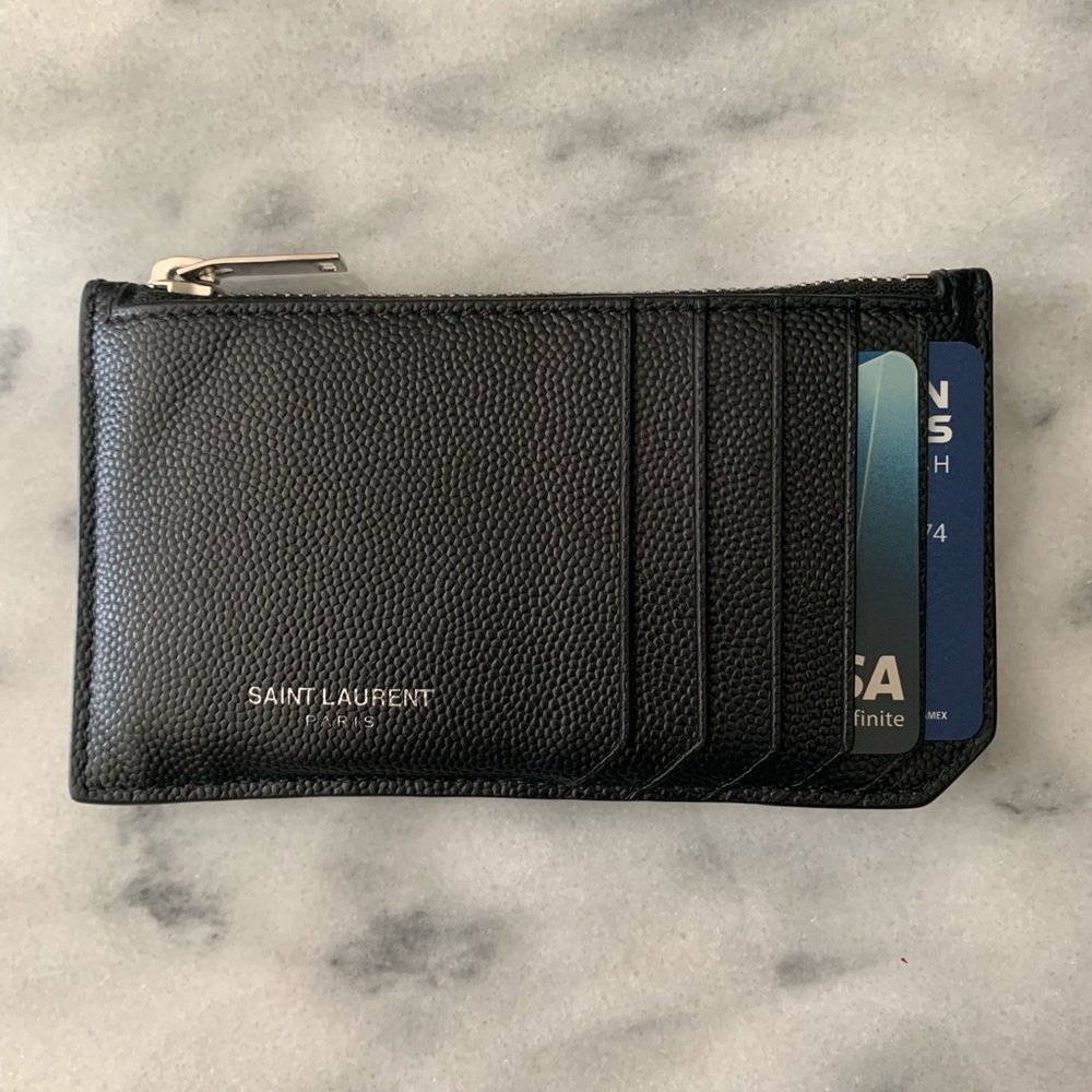 Saint Laurent Fragments Black Card Holder